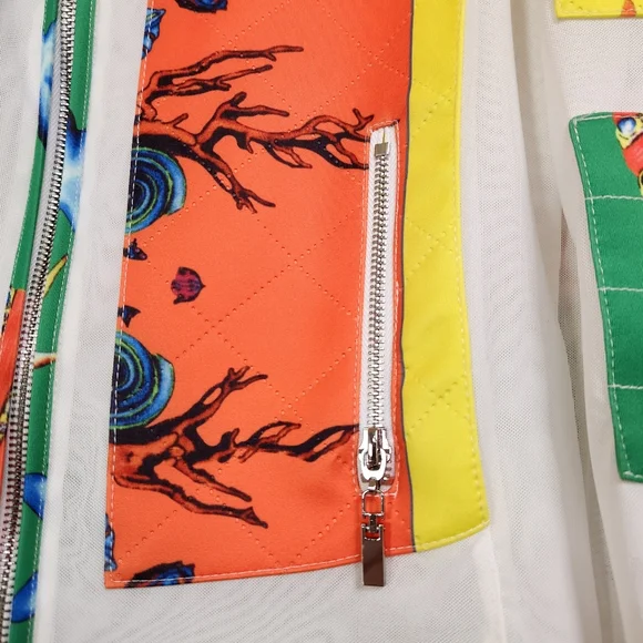 Oh La La Seashell Printed Quilted Scuba Mesh Combo Jacket, $320! Mixed Media - Picture 6 of 16